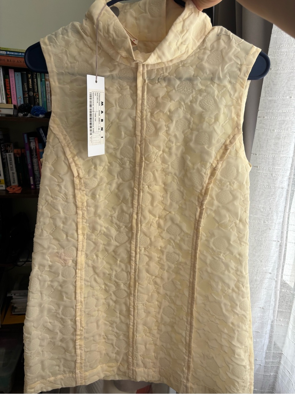 MARNI Sleeveless Cream Textured Top